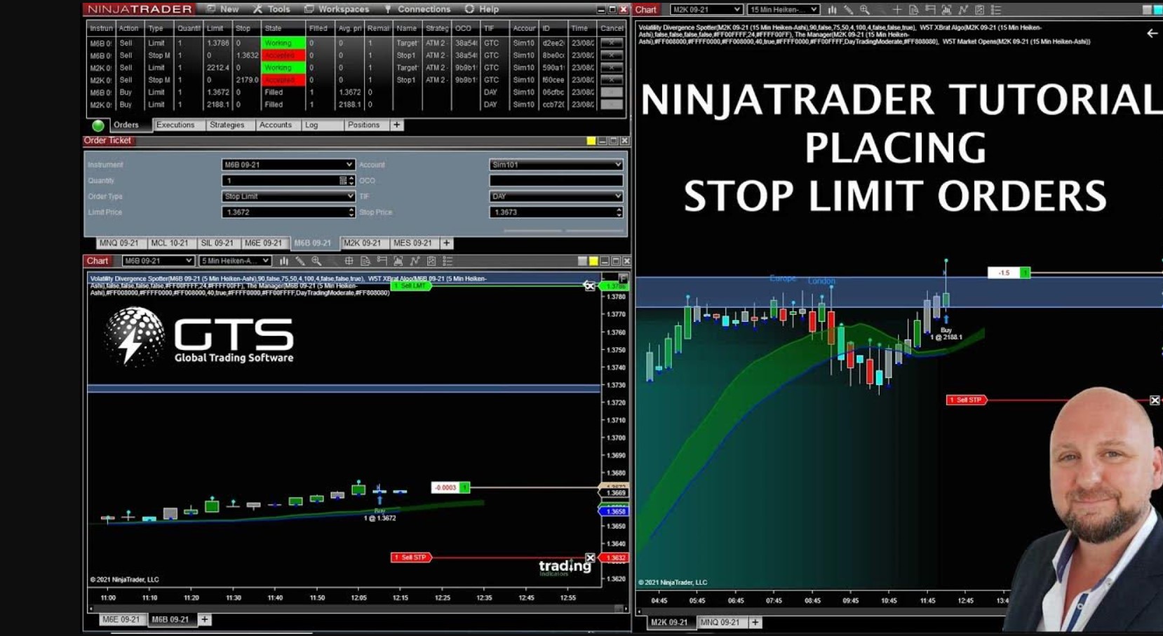 How To Do Limit and Stop Orders in Ninjatrader's Dom