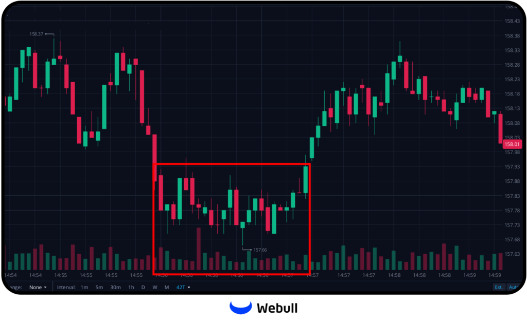 Tick Charts on Webull